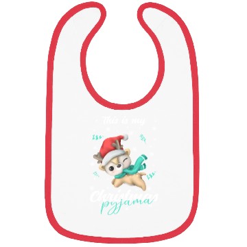 Discover Winter Christmas Pyjama Reindeer Bibs