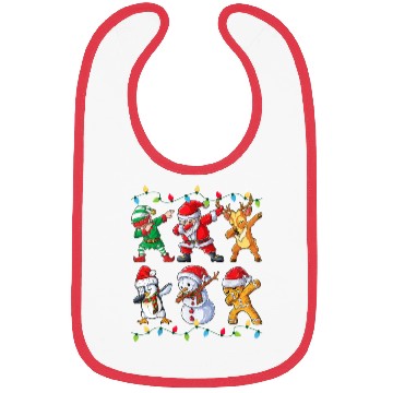 Discover Dabbing Santa Elf Friends Christmas Bibs
