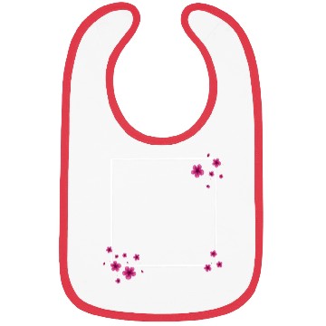 Discover Square Blossom Pink Bibs