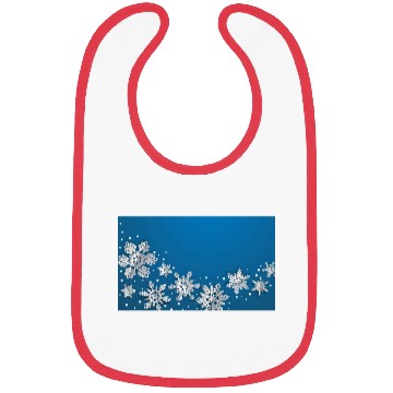Discover Christmas Snowflakes Blue Winter Bibs