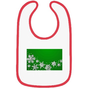 Discover Christmas Snowflakes Green Winter Bibs