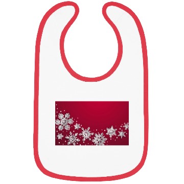 Discover Christmas Snowflakes Red Winter Bibs
