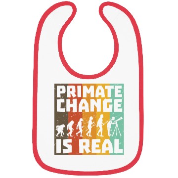 Discover Primate Change Is Real Evolution Joke Bibs