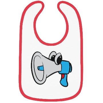 Discover Bullhorn / Megaphone - Blue with eyes Bibs