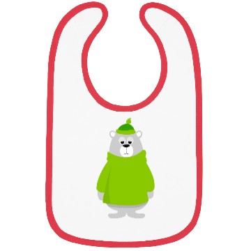 Discover Green teddy bear lover Bibs