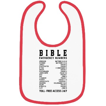 Discover Bible Emergency Number Funny Phone Call Gift Bibs