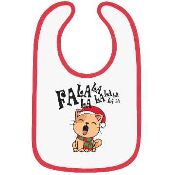 Discover Cute Christmas Cat Singing Fa la la la Song Bibs