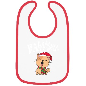 Discover Cute Christmas Cat Singing Fa la la la Song Bibs