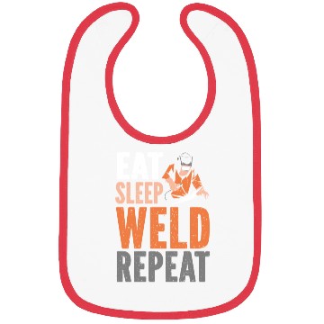 Discover Welder Welding Vintage Eat Sleep Bibs