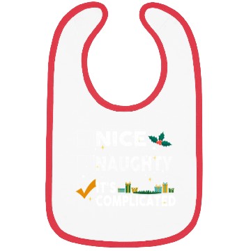 Discover Nice Naughty It's Complicated Christmas List Santa Bibs