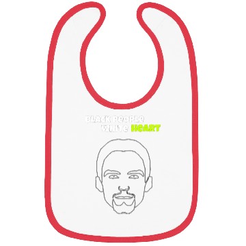 Discover black people white heart Bibs