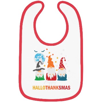 Discover Happy Hallothanksmas Gnomes Lover Halloween Bibs