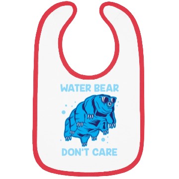 Discover Water Bear Don't Care Tardigrade Microbiology Gift Bibs