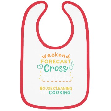 Discover Weekend Forecast Cross Stitch Bibs