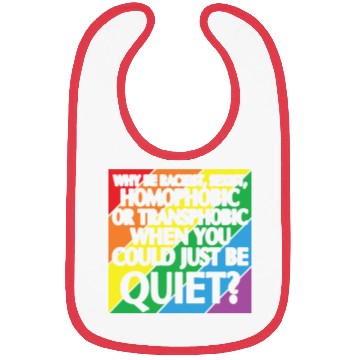 Discover LBGT Flag Gay Pride Human could just be quiet Bibs