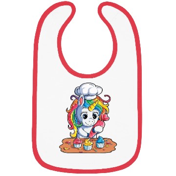 Discover Unicorn Baking Cupcake Bibs