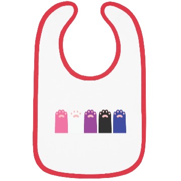 Discover LBGT Flag Gay Pride Human Cat paws Bibs