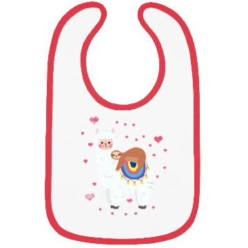 Discover Cute Llama Sloth Best Friends Happy Bibs