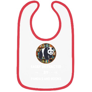 Discover Easily Distracted Pandas Books Lover Bibs
