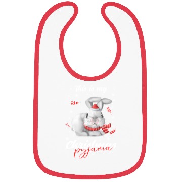 Discover Winter Christmas Pyjama rabbit Bibs