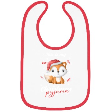 Discover Winter Christmas Pyjama Fox Bibs