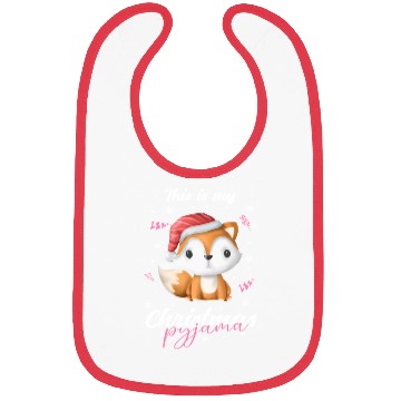 Discover Winter Christmas Pyjama Fox Bibs