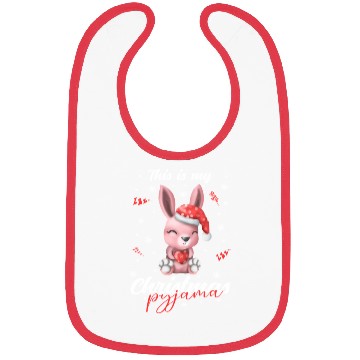 Discover Winter Christmas Pyjama rabbit Bibs