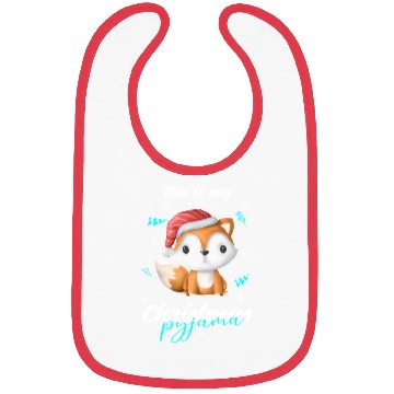 Discover Winter Christmas Pyjama Fox Bibs
