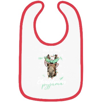 Discover Winter Christmas Pyjama Donkey Bibs