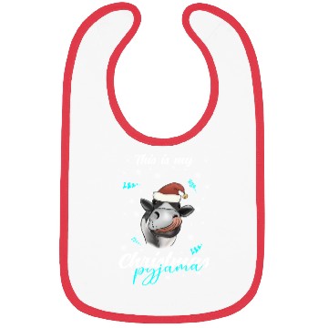 Discover Winter Christmas Pyjama Cow Bibs