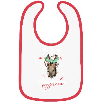 Discover Winter Christmas Pyjama Donkey Bibs