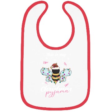 Discover Winter Christmas Pyjama Bee Bibs