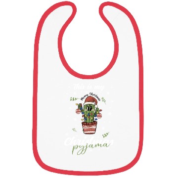 Discover Winter Christmas Pyjama Cactus Bibs