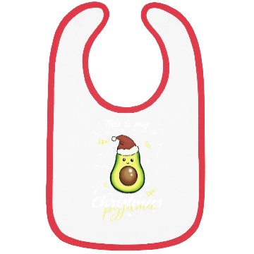 Discover Winter Christmas Pyjama Avocado Bibs