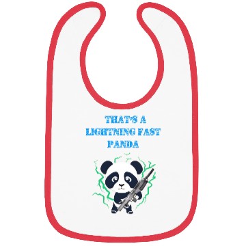Discover That's a lightning fast panda. Bibs