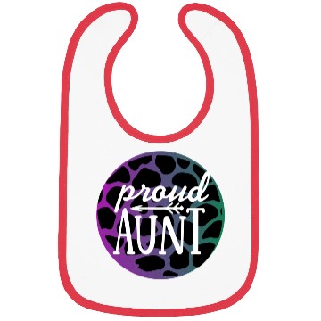 Discover Purple Leopard Proud Aunt Bibs