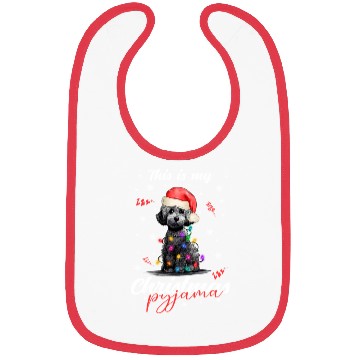 Discover Winter Christmas Pyjama Poodle Bibs