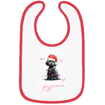 Discover Winter Christmas Pyjama Poodle Bibs