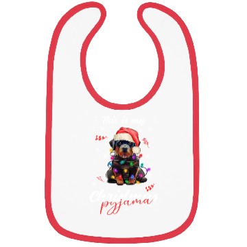 Discover Winter Christmas Pyjama Rotweiler Bibs