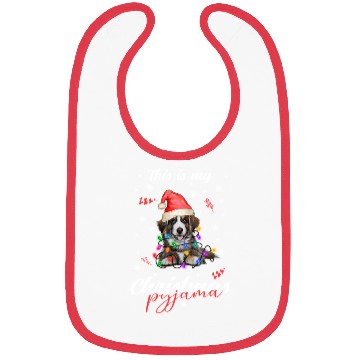 Discover Winter Christmas Pyjama Australian Shepherd Bibs