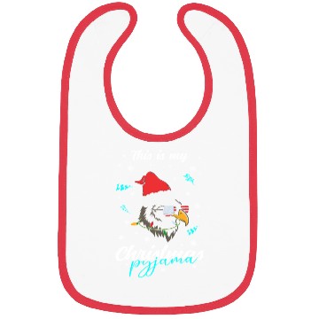 Discover Winter Christmas Pyjama Eagle Bibs