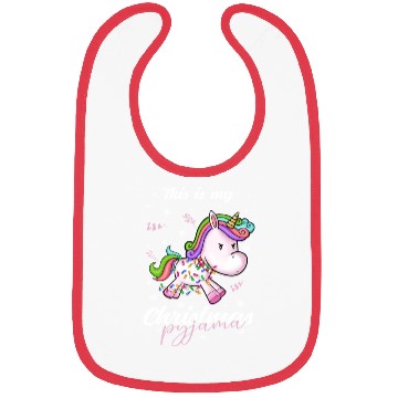 Discover Winter Christmas Pyjama Unicorn Bibs