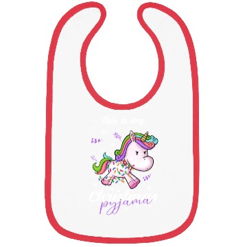 Discover Winter Christmas Pyjama Unicorn Bibs