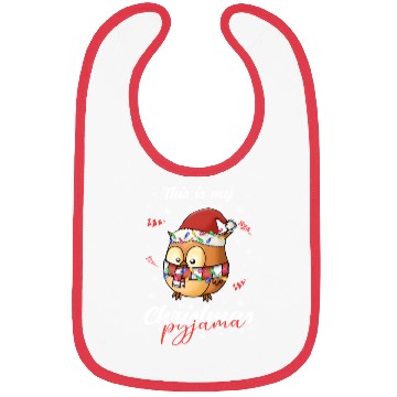 Discover Winter Christmas Pyjama Owl Bibs