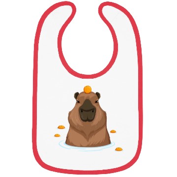 Discover Funny Capybara Oranges Rodent Guinea Pig Lover Pun Bibs