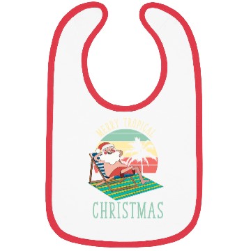 Discover Merry Tropical Christmas Beach Christmas Bibs