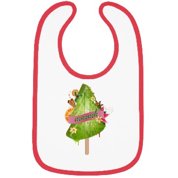 Discover glowing Christmas tree ice cream and decoration Bibs