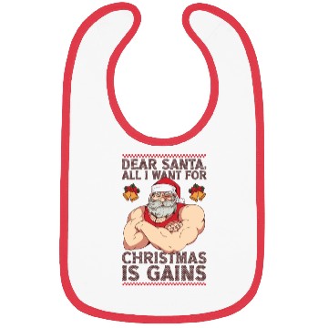 Discover Dear Santa Christmas Gym Training Holiday Workout Bibs