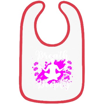 Discover Yoga Bibs Breath Deeply Pink Lotus Gift Bibs