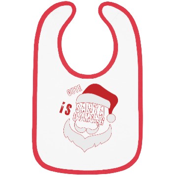 Discover Christmas Cute Santa Is Coming Santa Candy Cane Bibs